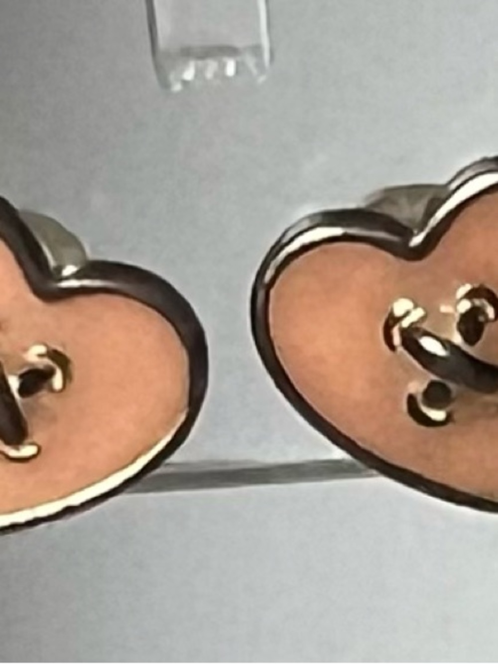 Kit Heath 925 sterling  Heart-Shaped Pink Enamel Stud Earrings